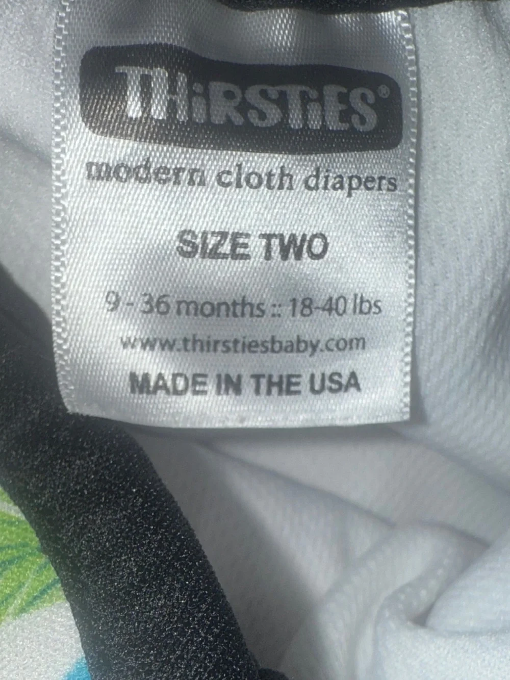 🌴 Thirsties Baby Tropical Toucan Kids Swim Diaper Cover Size 2 - Picture 3 of 3